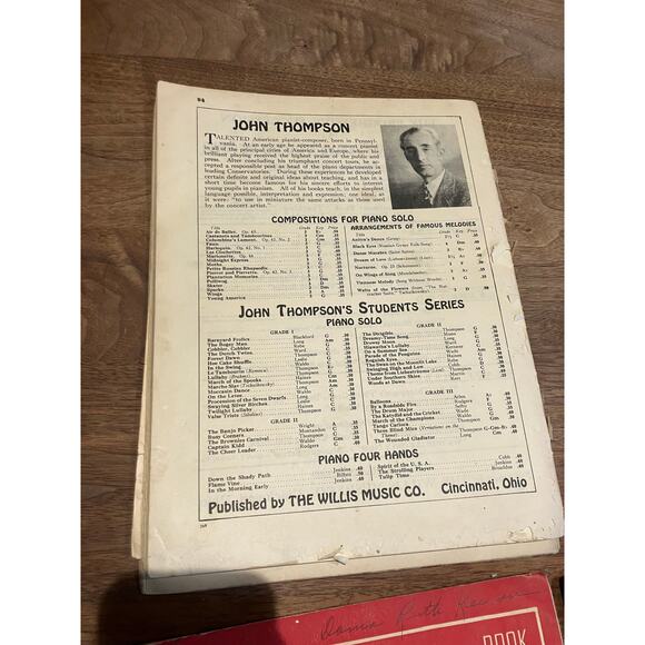 Vintage Piano Music Book Lot John Thompson Chopin Technic Is Fun Sheet Music 9 - Picture 4 of 16